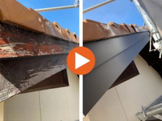 豊田市鴛鴨町U様邸　破風板金ビフォーアフター