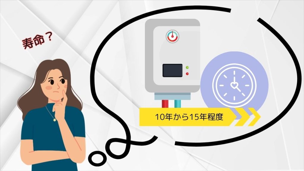 給湯器が寿命を迎える時期は10年から15年程度